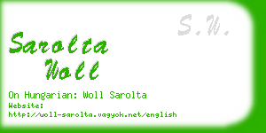 sarolta woll business card